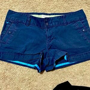 AE SZ 10 blue shortie shorts